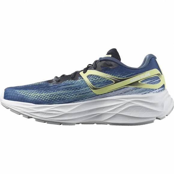 NEW SALOMON men's aero glide running shoes in blue ashes/dark sapphire/sunny lim